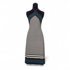 Max Studio Striped Halter Midi Dress           Size Large / NWOT